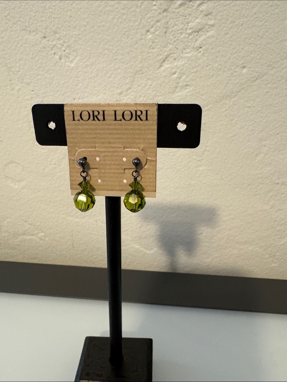 Lori Lori Green Swarovski Crystal Drop Earrings